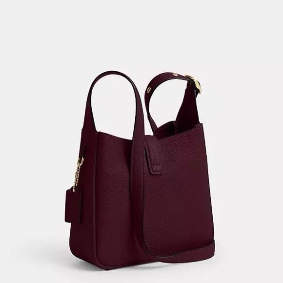 NWT COACH Hadley Mini Crossbody Bag CAL60 Dark Wine Leather Shoulder Bag - Picture 13 of 14